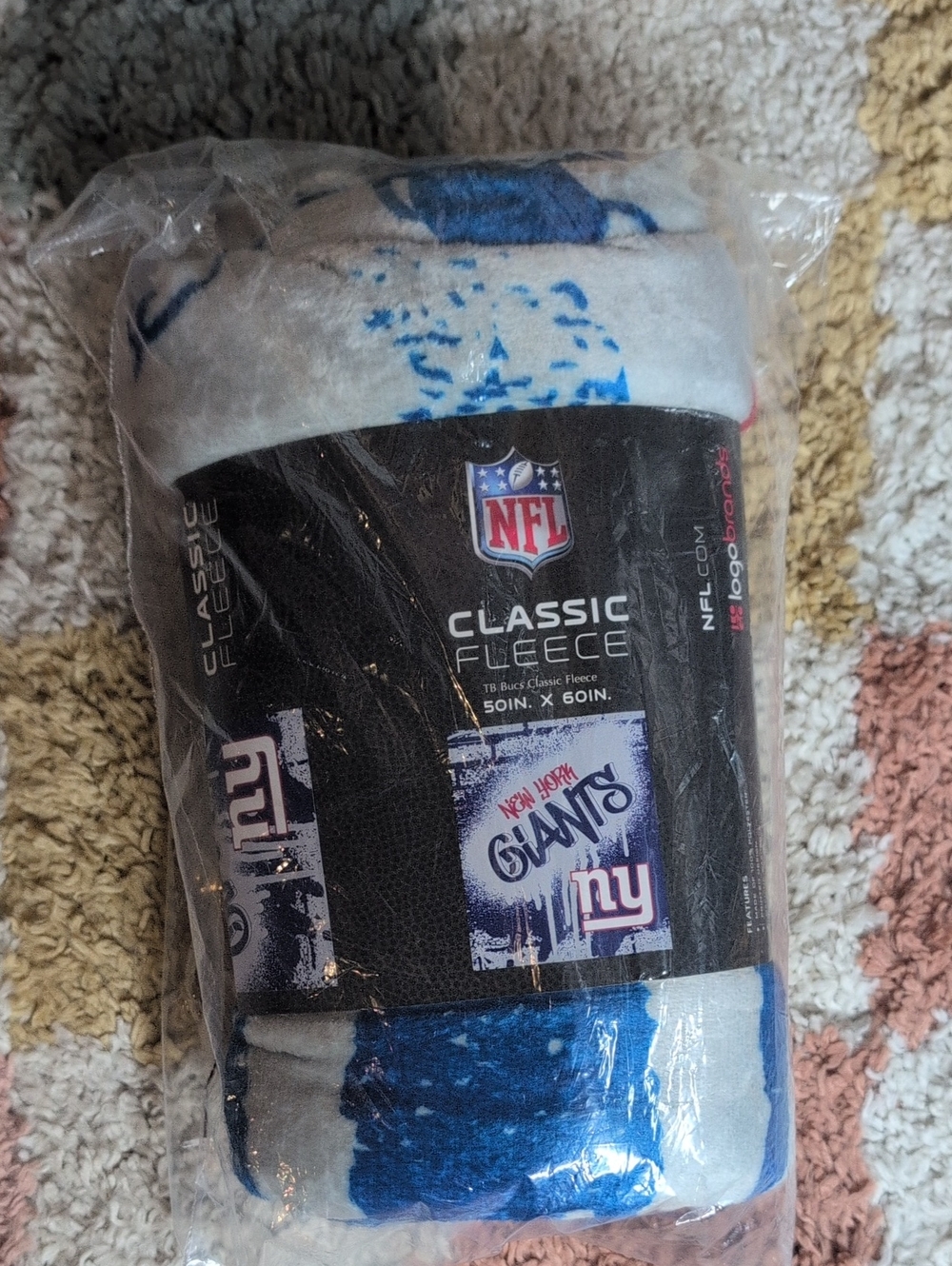 NWT NY Giants Soft Throw Blanket